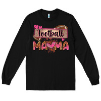 Black football mama with leopard Long Sleeve Tee - Zillion Design Studio