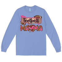 Colony Blue football mama with leopard Long Sleeve Tee - Zillion Design Studio