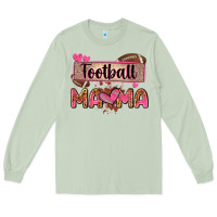 Matcha football mama with leopard Long Sleeve Tee - Zillion Design Studio