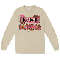 Mushroom football mama with leopard Long Sleeve Tee - Zillion Design Studio