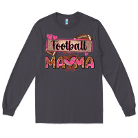 Smoke football mama with leopard Long Sleeve Tee - Zillion Design Studio