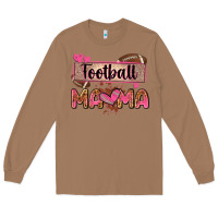 Toasted Coconut football mama with leopard Long Sleeve Tee - Zillion Design Studio