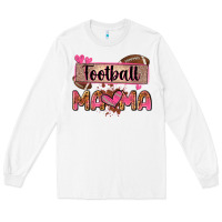 White football mama with leopard Long Sleeve Tee - Zillion Design Studio