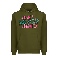 Army Green me sarcastic nah... Premium Hoodie - MaliasSmallBusiness
