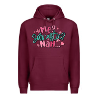 Burgundy me sarcastic nah... Premium Hoodie - MaliasSmallBusiness