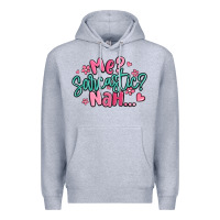 Heather Grey me sarcastic nah... Premium Hoodie - MaliasSmallBusiness