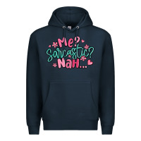 Navy me sarcastic nah... Premium Hoodie - MaliasSmallBusiness