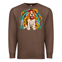 Chestnut beagle turquoise and sunflowers rainbow Premium Sweatshirt - Artiststas
