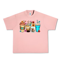 Salmon flowers with coffee Urban Heavy Tee - Zillion Design Studio