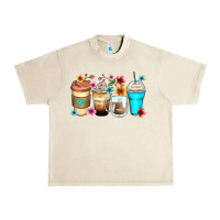 Sandshell flowers with coffee Urban Heavy Tee - Zillion Design Studio