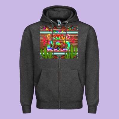 Proud Dad Tumbler Zipper Hoodie Designed By Hra Design Shop