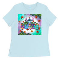 Baby Blue ohana stitch Ladies Tee - AdoDesignShop