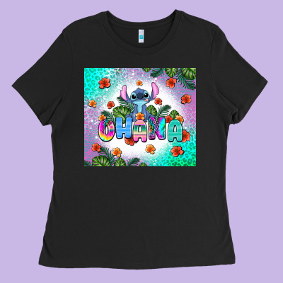 Ohana Stitch Ladies Tee Designed By Adodesignshop