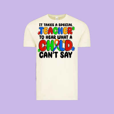 Vintage Tee it takes a special teacher to hear what a child ca