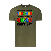 Vintage Olive it takes a special teacher to hear what a child ca Vintage Tee - MaliasSmallBusiness