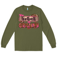 Army Green football granny with leopard Long Sleeve Tee - Zillion Design Studio