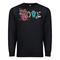 Black valentines day love and boots Premium Sweatshirt - AdoDesignShop