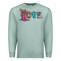 Seafoam valentines day love and boots Premium Sweatshirt - AdoDesignShop