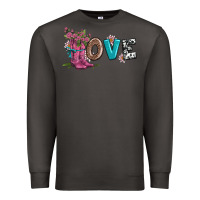 Smoke valentines day love and boots Premium Sweatshirt - AdoDesignShop