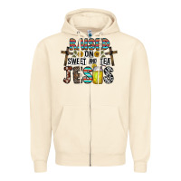 Sandshell raised on sweet and tea jesus Zipper Hoodie - CowhideDigitalArt