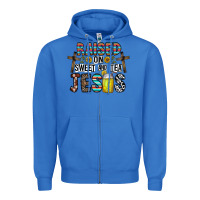 True Royal raised on sweet and tea jesus Zipper Hoodie - CowhideDigitalArt