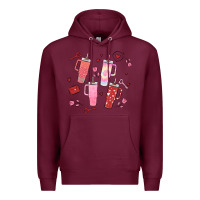 Burgundy cup disorder valentine's day Premium Hoodie - MaliasSmallBusiness