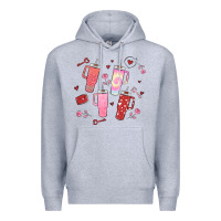 Heather Grey cup disorder valentine's day Premium Hoodie - MaliasSmallBusiness