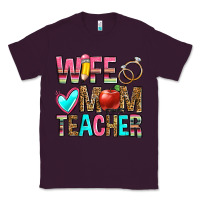 Plum wife mom teacher Classic Tee - Zillion Design Studio