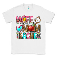 White wife mom teacher Classic Tee - Zillion Design Studio