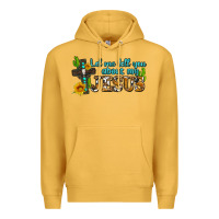 Mustard let me tell you about my jesus Premium Hoodie - AdoDesignShop