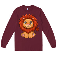 Burgundy lion Long Sleeve Tee - texasbilliewilder