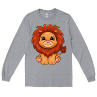 Heather Grey lion Long Sleeve Tee - texasbilliewilder