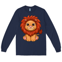Navy lion Long Sleeve Tee - texasbilliewilder