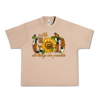 Burro With god all things are possible with sunflower Urban Heavy Tee - texasbilliewilder