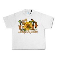 Lunar Rock With god all things are possible with sunflower Urban Heavy Tee - texasbilliewilder