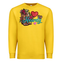 Lemon valentines day howdy and boots Premium Sweatshirt - AdoDesignShop