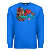 True Royal valentines day howdy and boots Premium Sweatshirt - AdoDesignShop