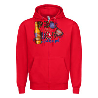 Red red white beer and boozed Zipper Hoodie - CowhideDigitalArt