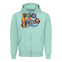 Seafoam red white beer and boozed Zipper Hoodie - CowhideDigitalArt