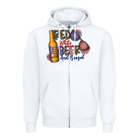 White red white beer and boozed Zipper Hoodie - CowhideDigitalArt