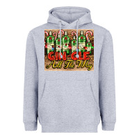 Heather Grey GIN GLE Christmas gin bottles Heavyweight Hoodie - AdoDesignShop