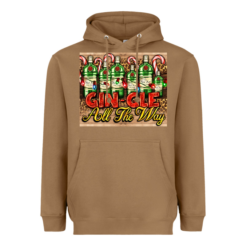 Gin Gle Christmas Gin Bottles Heavyweight Hoodie by AdoDesignShop | Teevron