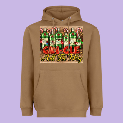 Gin Gle Christmas Gin Bottles Heavyweight Hoodie Designed By Adodesignshop