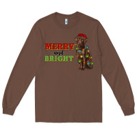 Chestnut merry and bright labrador Long Sleeve Tee - RanaPortraitStore