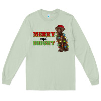 Matcha merry and bright labrador Long Sleeve Tee - RanaPortraitStore
