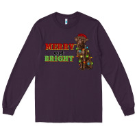 Plum merry and bright labrador Long Sleeve Tee - RanaPortraitStore