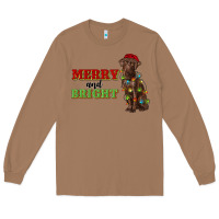 Toasted Coconut merry and bright labrador Long Sleeve Tee - RanaPortraitStore