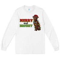White merry and bright labrador Long Sleeve Tee - RanaPortraitStore