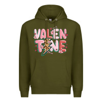 Army Green valentine Premium Hoodie - MaliasSmallBusiness