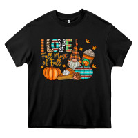 Black i love fall most of fall Heavy Core Tee - CowhideDigitalArt